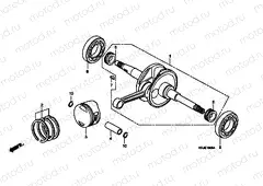E-16 CRANKSHAFT/PISTON