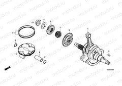 E-16 CRANKSHAFT/PISTON