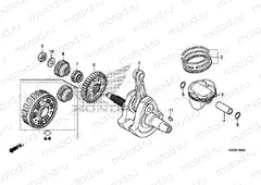 E-16 CRANKSHAFT/PISTON