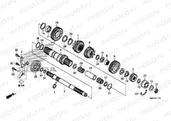 E-17-10 GEARBOX (VFR1200FD) (CRANKSHAFT)