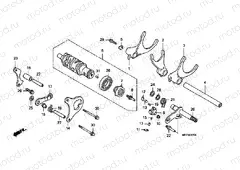 E-17 GEARBOX DRUM / GEARSHIFTFORK