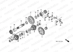 E-17 KICK STARTER SPINDLE