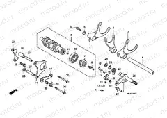 E-17 TRANSMISSION DRUM / GEAR SWITCH FORK