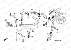 E-18-1 WATER PIPE (VT1100CV / CW / C2)
