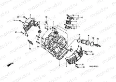 E-2-1 CYLINDER HEAD (FRONT) (VT1100CV / CW / C2)