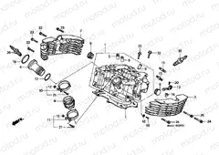 E-2-3 CYLINDER HEAD (REAR) (VT1100CV / CW / C2)