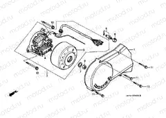 E-4 LEFT CRANKSHAFT COVER / GENERATOR