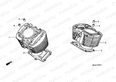 E-5-1 CYLINDER (VT1100CV / CW / C2)