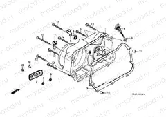 E-5-1 RIGHT CRANKSHAFT COVER (C50LAG)