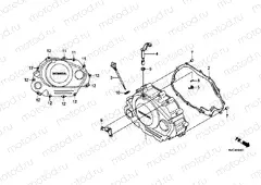 E-5-1 RIGHT CRANKSHAFT COVER (GLH125SH)