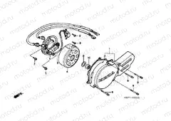 E-5 LEFT CRANKSHAFT COVER (CR85R3,4 / RB3,4)
