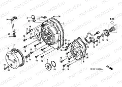 E-5 RIGHT CRANKSHAFT COVER