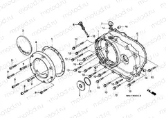 E-6-1 RIGHT CRANKSHAFT COVER (VT1100CV / CW / C2)