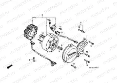 E-6 LEFT CRANKSHAFT COVER / GENERATOR