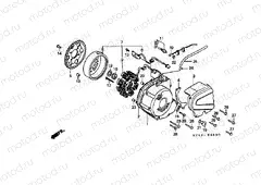 E-6 LEFT CRANKSHAFT COVER / GENERATOR