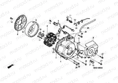 E-6 LEFT CRANKSHAFT COVER / GENERATOR