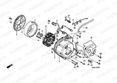 E-6 LEFT CRANKSHAFT COVER / GENERATOR