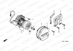E-6 LEFT CRANKSHAFT COVER / GENERATOR