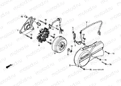 E-6 LEFT CRANKSHAFT COVER / GENERATOR