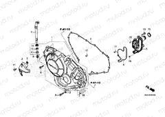E-6 RIGHT CRANKCASE COVER (CMX1100A/A2)