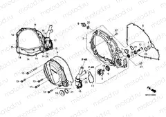 E-6 RIGHT CRANKCASE COVER/WATER PUMP