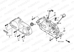 E-6 RIGHT CRANKSHAFT COVER