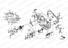 E-6 RIGHT CRANKSHAFT COVER