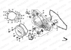 E-6 RIGHT CRANKSHAFT COVER / WATER PUMP