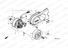 E-7-1 LEFT CRANKSHAFT COVER / GENERATOR (C50LAG / J / N)