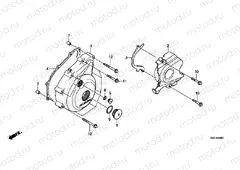 E-8-1 LEFT CRANKSHAFT COVER (GLH125SH)