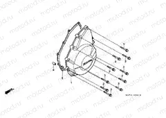 E-8 LEFT CRANKSHAFT COVER