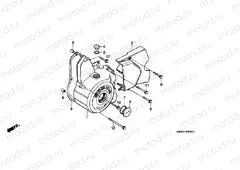 E-9-1 LEFT CRANKSHAFT COVER (C90MP / MT)