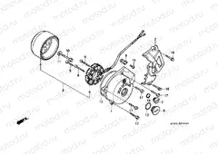 E-9-1 LEFT CRANKSHAFT COVER / GENERATOR (2)