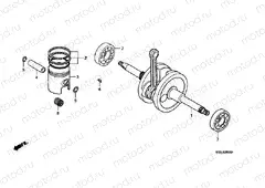 E-9 CRANKSHAFT / PISTON