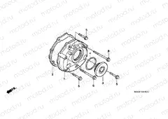 E-9 LEFT CRANKSHAFT COVER
