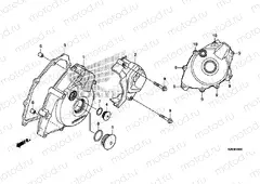 E-9 LEFT CRANKSHAFT COVER