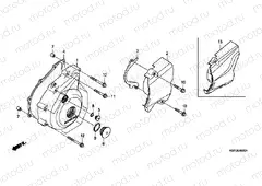 E-9 LEFT CRANKSHAFT COVER