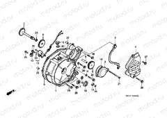 E-9 LEFT CRANKSHAFT COVER