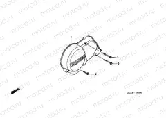 E-9 LEFT CRANKSHAFT COVER