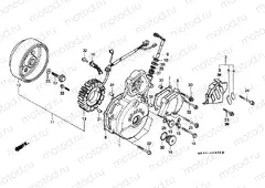 E-9 LEFT CRANKSHAFT COVER / GENERATOR