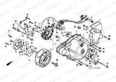 E-9 LEFT CRANKSHAFT COVER / GENERATOR
