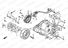 E-9 LEFT CRANKSHAFT COVER / GENERATOR