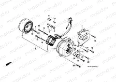 E-9 LEFT CRANKSHAFT COVER / GENERATOR