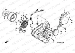 E-9 LEFT CRANKSHAFT COVER / GENERATOR