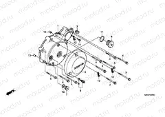 E-9 LEFT CRANKSHAFT COVER (VT750C2B / C2S / CS / C / CA)