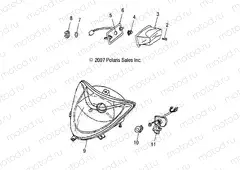 ELECTRICAL | ELECTRICAL, HEADLIGHT and TAILLIGHT - A18YAP20A8/N8 (49ATVHEADLIGHT08PHX)