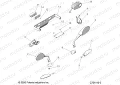 ELECTRICAL | ELECTRICAL, LICENSE PLATE LIGHT, TURN SIGNAL AND HORN - Z20CHA57K2 (C701115-3)