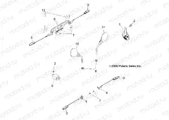 ELECTRICAL | ELECTRICAL, TURN SIGNALS, HORN, MIRRORS and LICENSE PLATE HOLDER - A13NA32FA (49ATVTURNSIG10TBI)