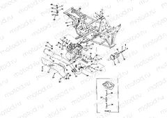 ENGINE and MUFFLER MOUNTING 350 2X4 - Update (4919821982005A) | ENGINE and MUFFLER MOUNTING 350 2X4 - Update (4919821982005A)
