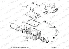ENGINE | ENGINE, AIR INTAKE SYSTEM - A21SEA57F1/T57C1/C2/F1 (C0211407-1)